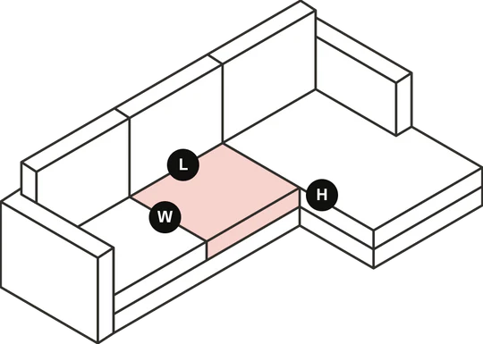 Seat Cover dimensions (L, W, H)